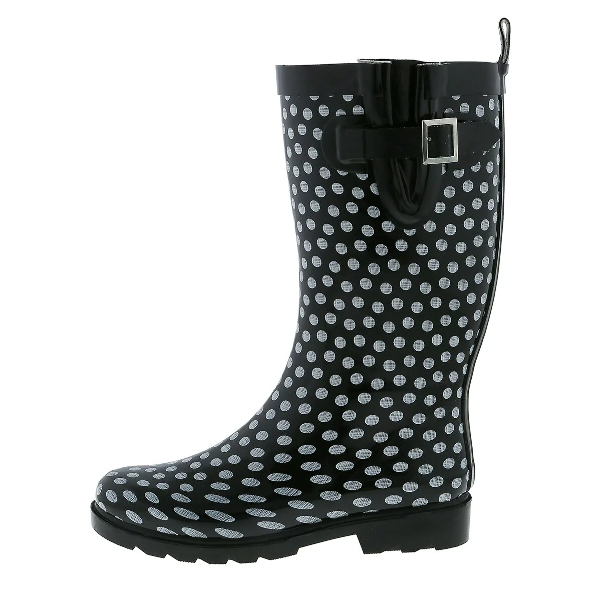 Womens Laila Rowe Stretch Dot Tall Rain Boots 4 Womens Laila Rowe Stretch Dot Tall Rain Boots - Image 2
