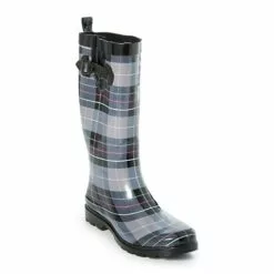 Womens Capelli New York Classic Plaid Tall Rain Boots