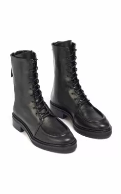 Max Leather Lace-Up Ankle Boots 11 Max Leather Lace-Up Ankle Boots -Boots Sales Store aeyde black max soft calf leather black 2