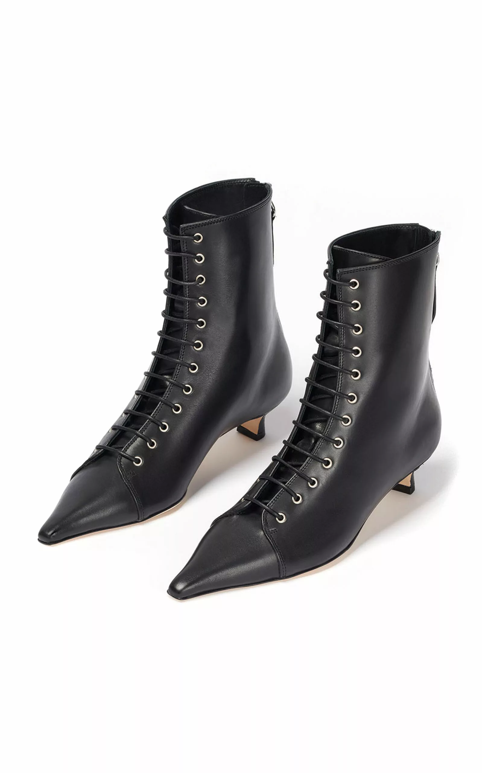 Trixi Lace-Up Leather Ankle Boots 3 Trixi Lace-Up Leather Ankle Boots