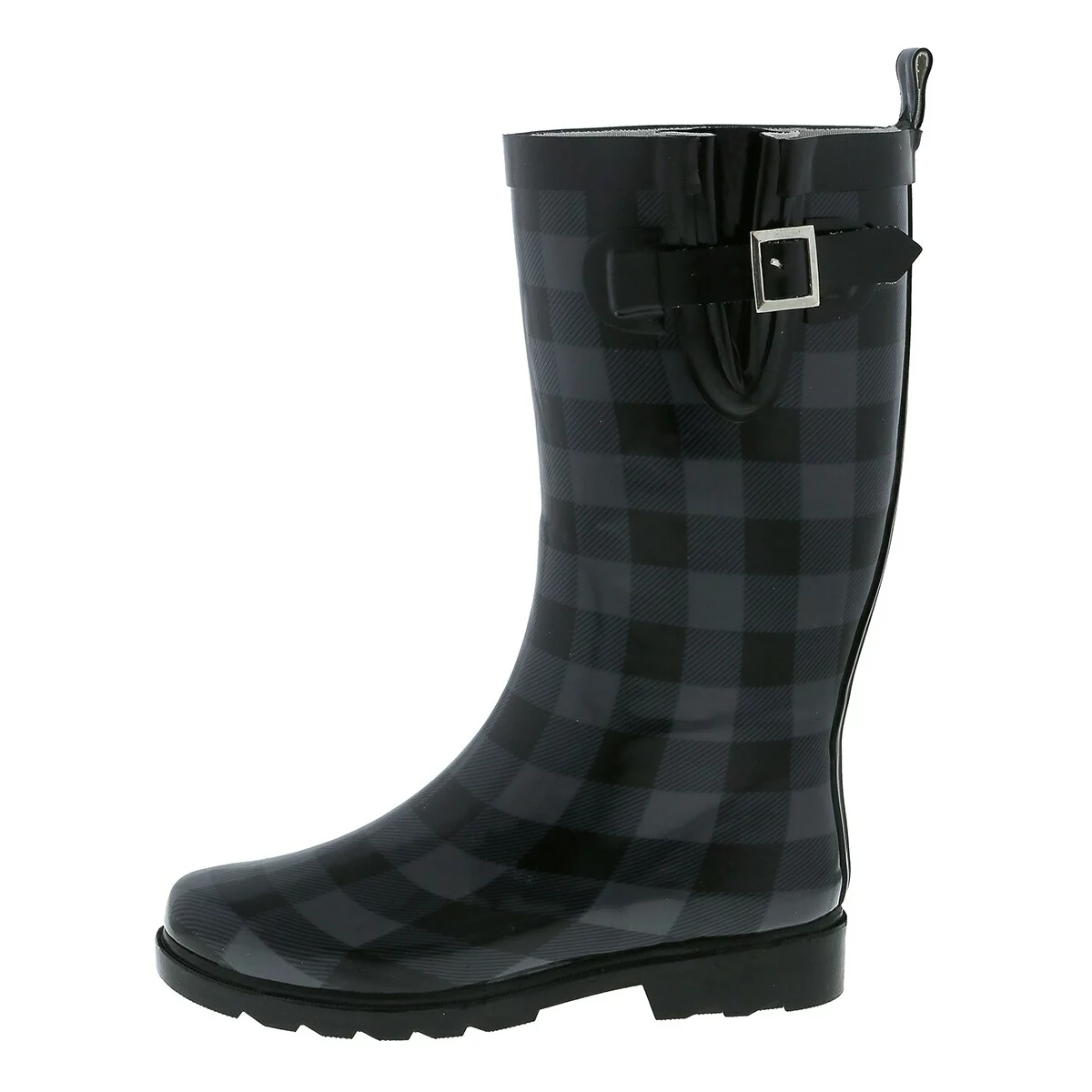Womens Laila Rowe Tall Plaid Rain Boots 4 Womens Laila Rowe Tall Plaid Rain Boots - Image 2