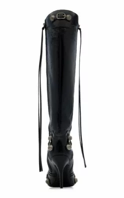 Balenciaga Cagole Leather Knee Boots -Boots Sales Store balenciaga black cagole boot h90 2