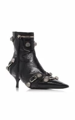 Balenciaga Cagole Leather Boots 7 Balenciaga Cagole Leather Boots -Boots Sales Store balenciaga black cagole bootie m70 2