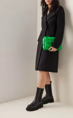 Bottega Veneta Shearling-Lined Leather Lug-Sole Boots