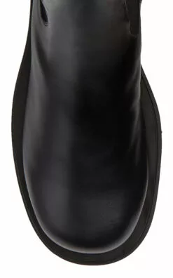 Bottega Veneta Shearling-Lined Leather Lug-Sole Boots -Boots Sales Store bottega veneta black lug boot shearling inside 4