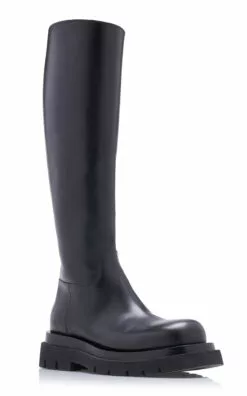 Bottega Veneta Lug-Sole Leather Knee Boots -Boots Sales Store bottega veneta black lug knee boot shibuya calf 5