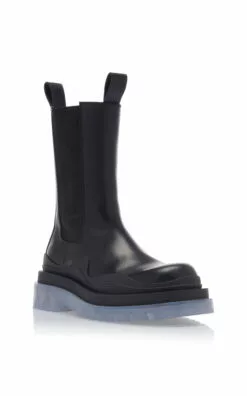 Bottega Veneta The Tire Leather Boots -Boots Sales Store bottega veneta black lug sole leather boots 3