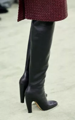 Bottega Veneta Over-The-Knee Leather High Heel Boots -Boots Sales Store bottega veneta black over the knee leather high heel boots 2