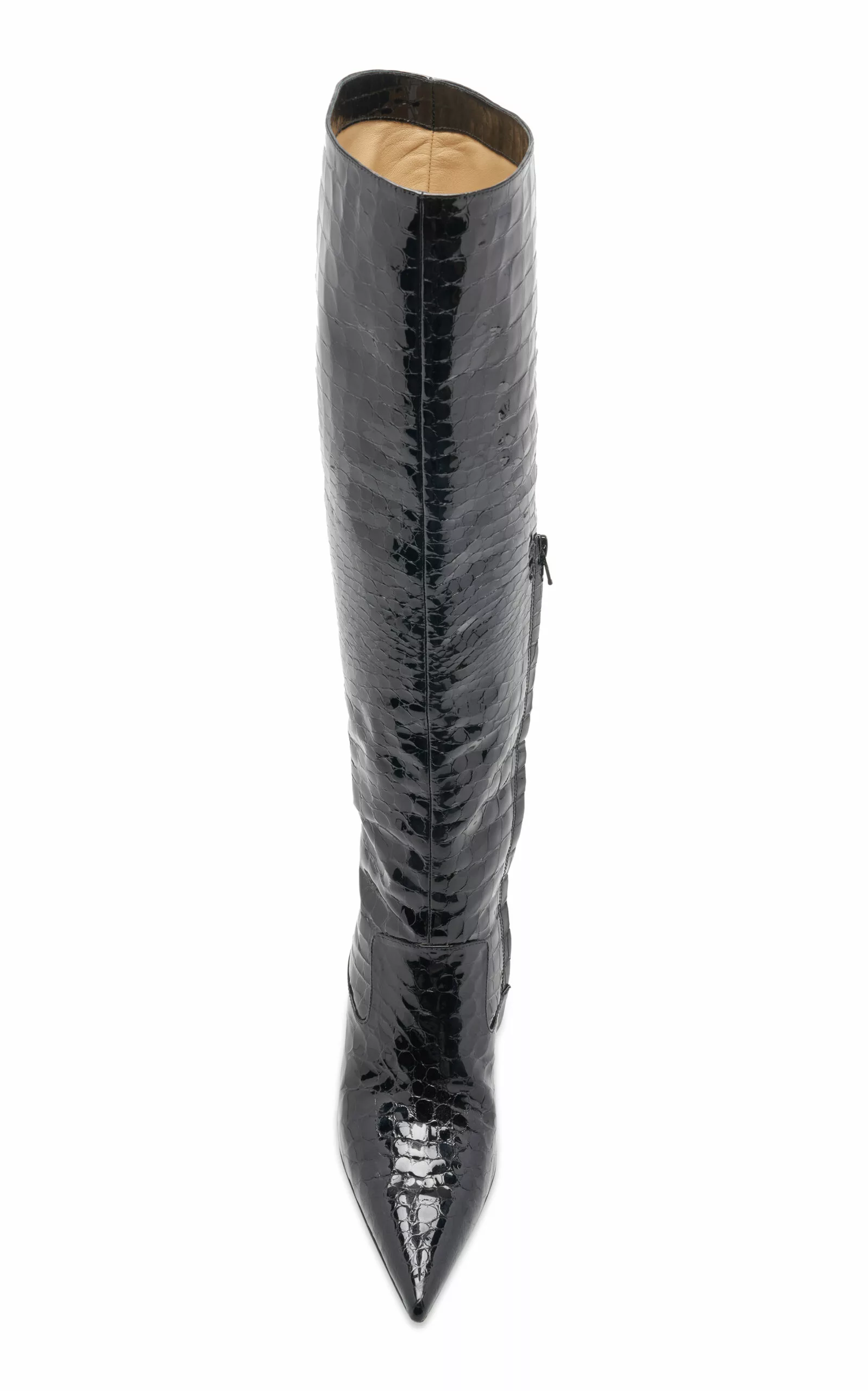 Bottega Veneta Punta Gloss Croc Leather Boots 6 Bottega Veneta Punta Gloss Croc Leather Boots - Image 4