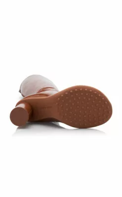 Bottega Veneta Atomic Patent Leather Knee Boots -Boots Sales Store bottega veneta brown atomic boot latex 4