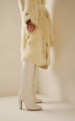 Bottega Veneta Leather Knee Boots -Boots Sales Store bottega veneta white knee high leather boots 1 3