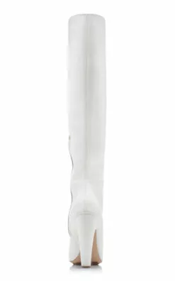 Bottega Veneta Leather Knee Boots -Boots Sales Store bottega veneta white knee high leather boots 1 6