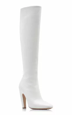 Bottega Veneta Leather Knee Boots -Boots Sales Store bottega veneta white knee high leather boots 1 7