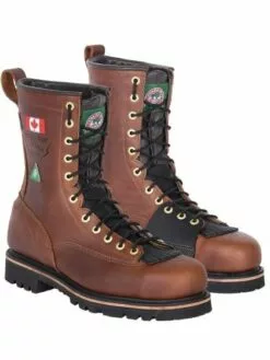Canada West Men's Work Lace-Up Climber CSA Steel Toe Boots 34396