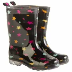 Girls Capelli New York Shiny Star Rain Boots
