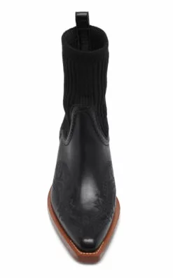 Chloé Nellie Knit-Trimmed Leather Boots