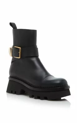 Chloé Owena Leather Ankle Boots
