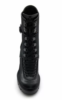 Christian Louboutin Macademia 100mm Lace-Up Leather Ankle Boots