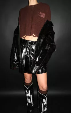 Texas Patent Leather Knee-High Boots 14 Texas Patent Leather Knee-High Boots -Boots Sales Store filles a papa black texas patent leather knee high boots 6