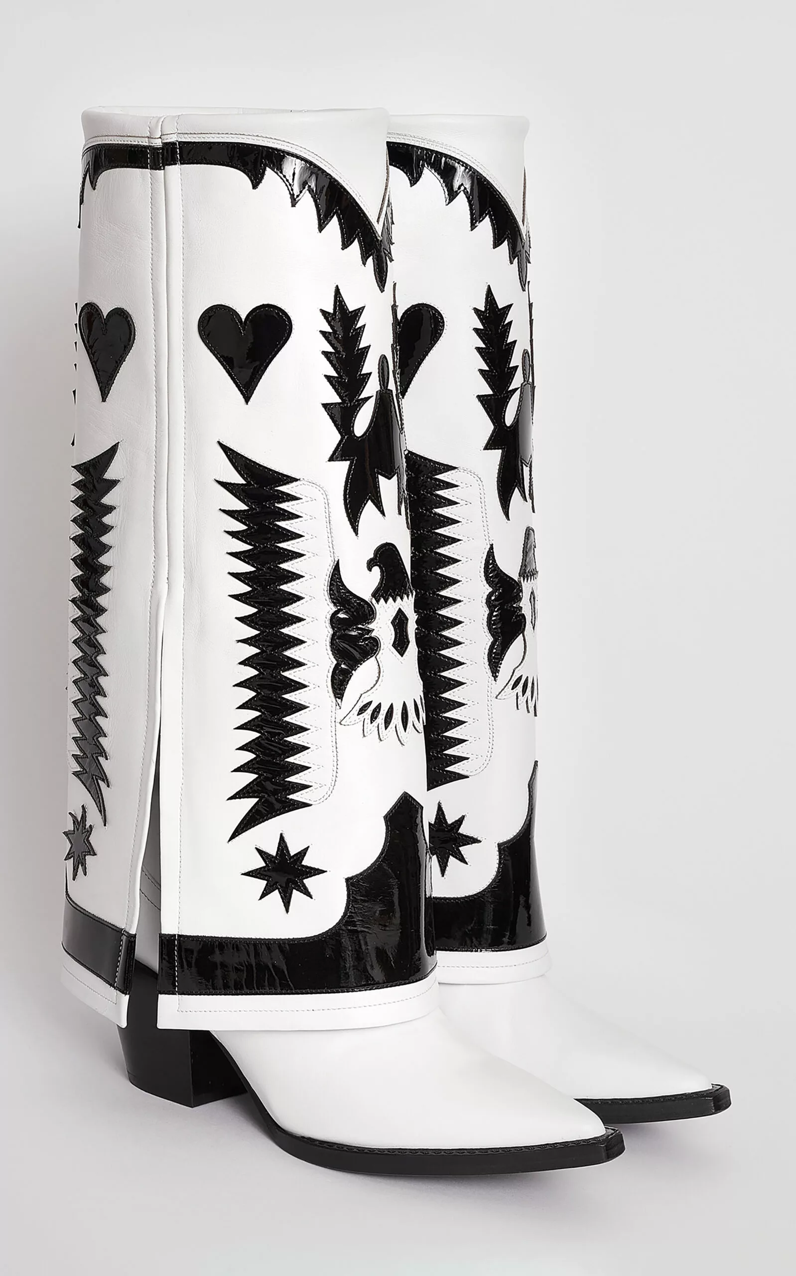 Texas Leather & Patent Leather Knee-High Boots 4 Texas Leather & Patent Leather Knee-High Boots - Image 2