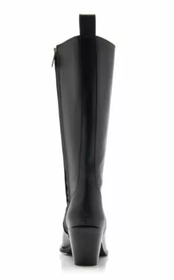 Carla Leather Boots -Boots Sales Store flattered black carla leather boots 1 2