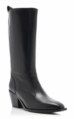 Carla Leather Boots -Boots Sales Store flattered black carla leather boots 1 3