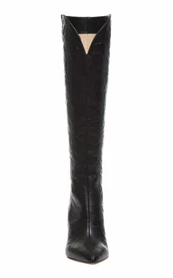 Cora Leather Boots -Boots Sales Store gabriela hearst black cora leather boots 2