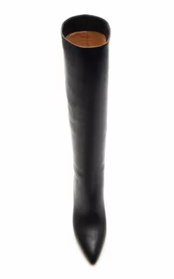 Luther Leather Knee Boots -Boots Sales Store gabriela hearst black luther boot 2