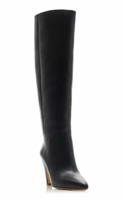 Luther Leather Knee Boots -Boots Sales Store gabriela hearst black luther boot 4