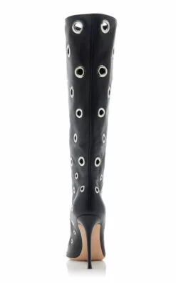 Studded Leather Knee Boots 9 Studded Leather Knee Boots -Boots Sales Store gianvito rossi black g80255 nappa 3