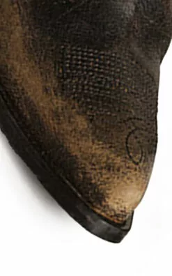 Golden Goose Wish Star Leather Boots -Boots Sales Store golden goose black wish star low shiny leather upper belt and chain accessories boots 4