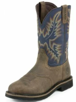 Justin Boots Justin Men's Work Boots Pull On 11 Inch Steel Toe WK4666