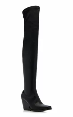 STELLA MCCARTNEY Cowboy Vegan Leather Over-The-Knee Boots 12 STELLA MCCARTNEY Cowboy Vegan Leather Over-The-Knee Boots -Boots Sales Store stella mccartney black cowboy stretch alter mat 4