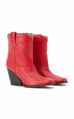 STELLA MCCARTNEY Vegan Leather Cowboy Boots -Boots Sales Store stella mccartney red cowboy textured alter mat boots 1