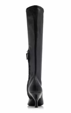 The Row Lady Knee-High Leather Boots 11 The Row Lady Knee-High Leather Boots -Boots Sales Store the row black lady knee high leather boots 4
