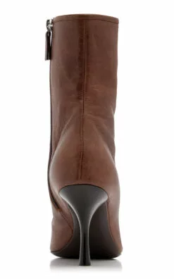 The Row Romy Leather Ankle Boots 11 The Row Romy Leather Ankle Boots -Boots Sales Store the row brown romy leather ankle boots 4