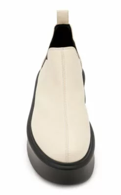 The Row Robin Leather Boots -Boots Sales Store the row white robin leather boots 2