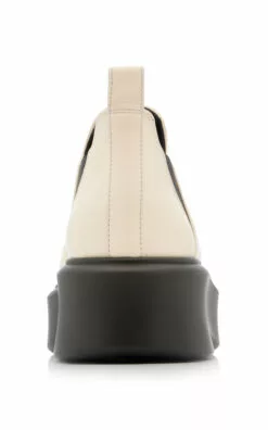 The Row Robin Leather Boots -Boots Sales Store the row white robin leather boots 4